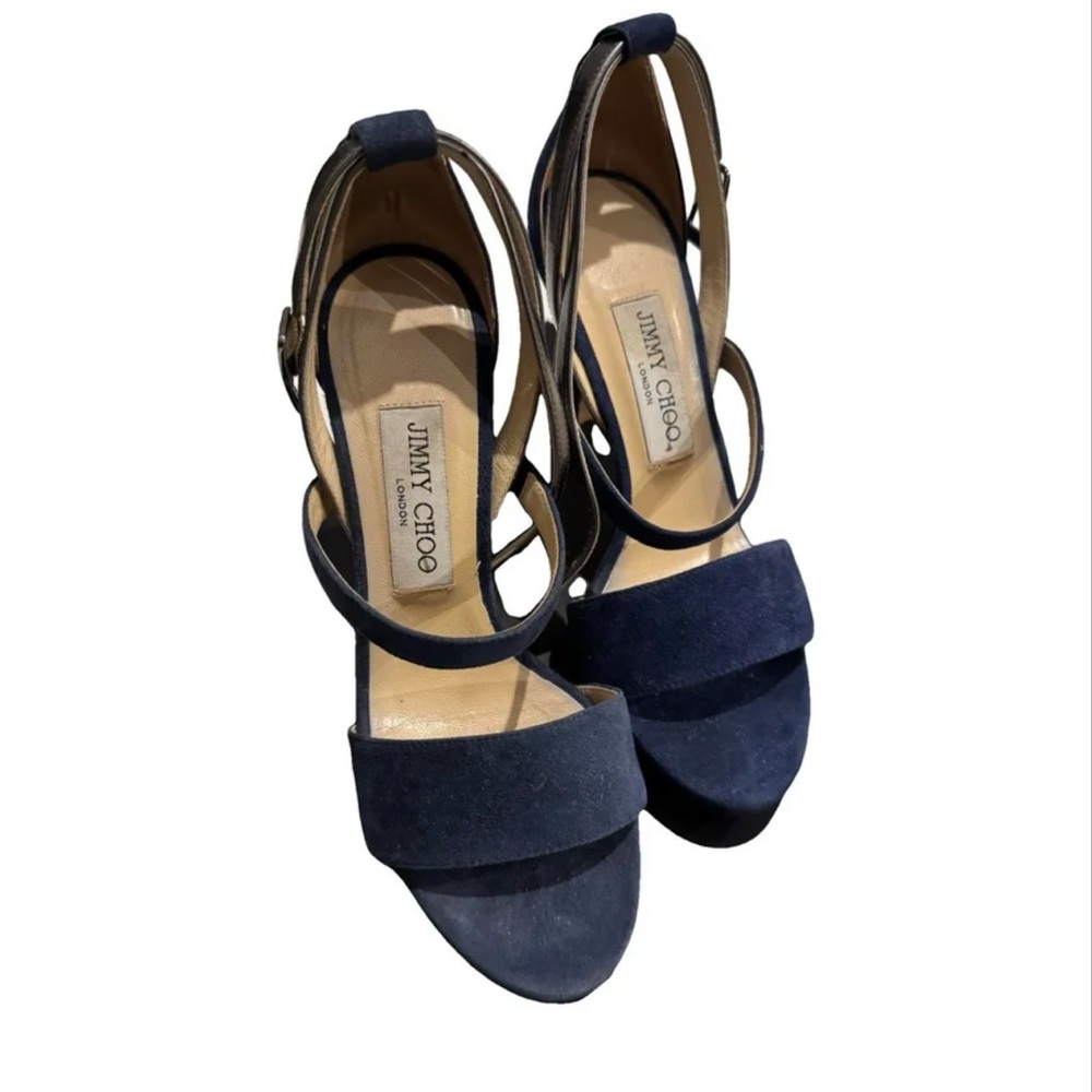 Jimmy Choo Dark Blue Strappy Sandals